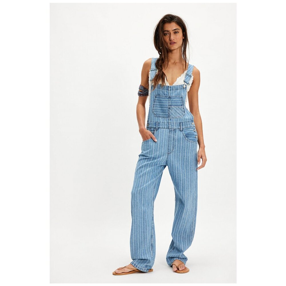 We the Free Ziggy Striped Overalls